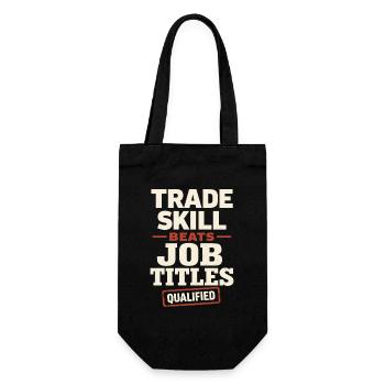 workers who are trained as welders and - Gift Bag for Bottles - black - Front