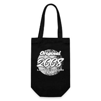 18th Birthday 2008 Boys and Girls Gift - Gift Bag for Bottles - black - Front