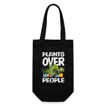 Plant Lovers Over People Succulent Plant - Gift Bag for Bottles - black - Front