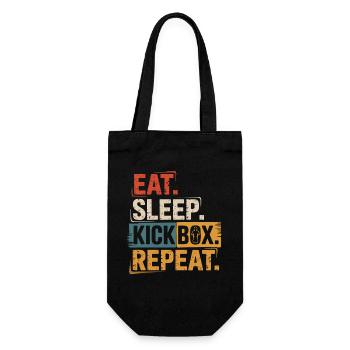 Eat Sleep Kickbox Repeat - Gift Bag for Bottles - black - Front