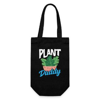 Plant Lover Daddy Plants Succulent Flower - Gift Bag for Bottles - black - Front