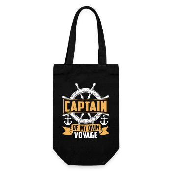 Captain Of My Own Voyage Sailor Sail Crew - Gift Bag for Bottles - black - Front