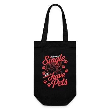 Valentine's Day with pets - Gift Bag for Bottles - black - Front