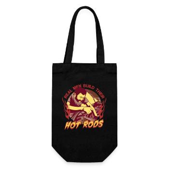 Vintage Collector Real Men build Their Hot Rods - Gift Bag for Bottles - black - Front