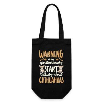 Chihuahua Chihuahueño Warning May - Gift Bag for Bottles - black - Front