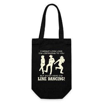 Line Dancing Silhouette Humor - Gift Bag for Bottles - black - Front