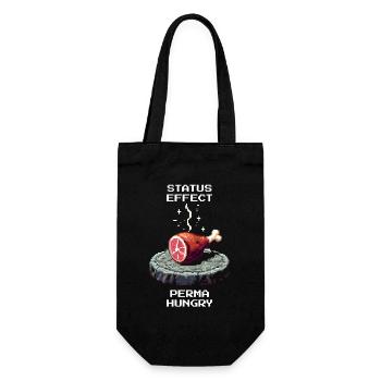 Permanently hungry | Hunter, Collector, Humor - Gift Bag for Bottles - black - Front