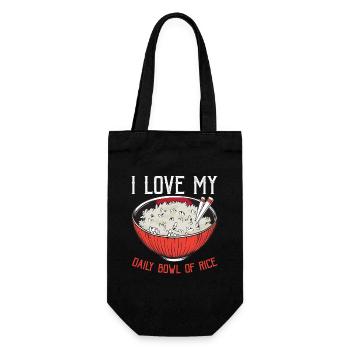 Love Daily Rice Bowl Food Culture - Gift Bag for Bottles - black - Front