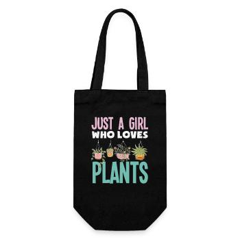Juste une fille qui adore les plantes, jardiner les succulentes - Sac à bouteille - noir - Devant