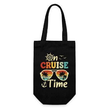 Cruise Ship Summer Vacation Trip Beach Island - Gift Bag for Bottles - black - Front
