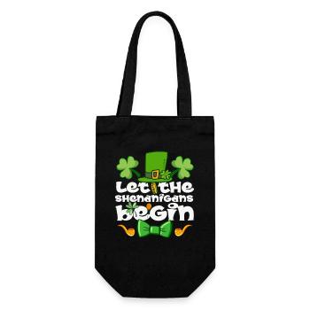 Que les folies commencent la Saint-Patrick - Sac à bouteille - noir - Devant