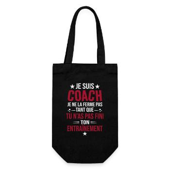 Je suis coach je ne la ferme pas tant que tu n’as  - Sac à bouteille - noir - Devant