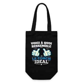 This is what the ideal coach looks like Humor - Gift Bag for Bottles - black - Front