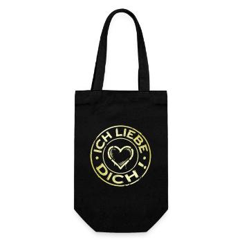 I love you heart - Gift Bag for Bottles - black - Front