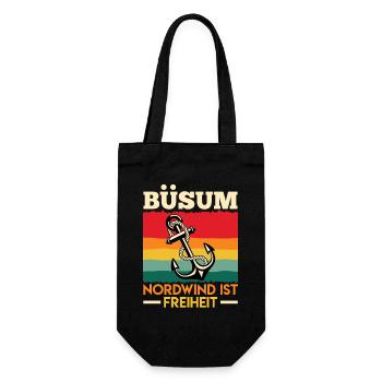North Sea BÜSUM NORTH WIND IS FREEDOM Funny - Gift Bag for Bottles - black - Front