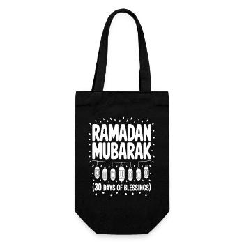 Ramadan Month Happy Mubarak Boys Kids Youth Islam - Gift Bag for Bottles - black - Front