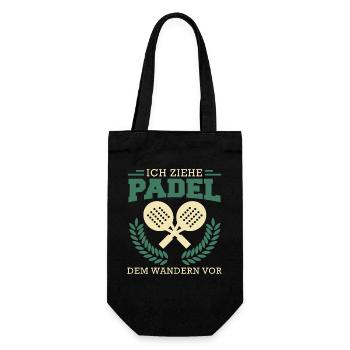 Padel game I PREFER PADEL TO HIKING - Gift Bag for Bottles - black - Front