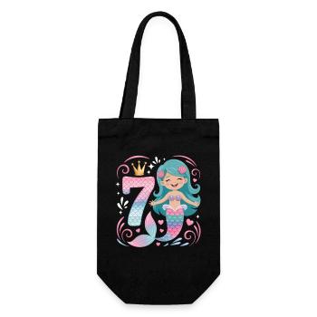 Sirène 7e ans - Sac à bouteille - noir - Devant