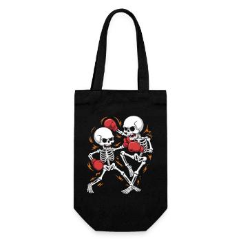 Squelettes de boxe en rythme osseux - Sac à bouteille - noir - Devant