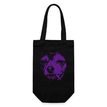 Chihuahua Smoking Funny Dog Humor Meme - Gift Bag for Bottles - black - Front