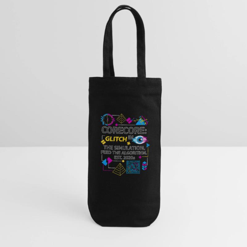 Corecore Glitch Simulation Algorithm Collage Gift Bag for Bottles