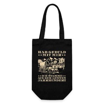Vintage Last Century Humor - Gift Bag for Bottles - black - Front