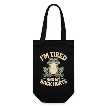 Je suis fatigué et j’ai mal au dos, citation drôle de vieillissement - Sac à bouteille - noir - Devant