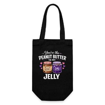 Beurre de cacahuète pour mes couples assortis à la confiture - Sac à bouteille - noir - Devant