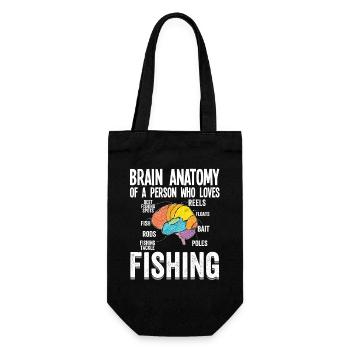 Anatomie du cerveau d’un amateur de pêche - Sac à bouteille - noir - Devant