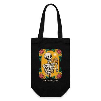 The Pizza Lover Tarot Card - Gift Bag for Bottles - black - Front