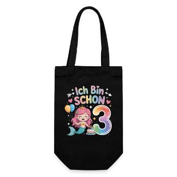 I'm already 3 Mermaid Birthday - Gift Bag for Bottles - black - Front