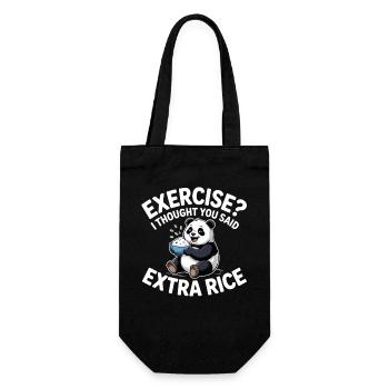 Blague sur le panda au riz - Sac à bouteille - noir - Devant