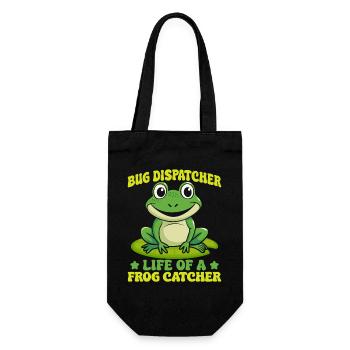 Frog Catcher Bug Dispatcher Life Of A Catcher Frog - Geschenkbeutel für Flaschen - Schwarz - Vorne