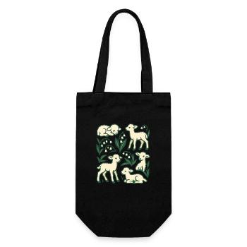 Pasture Lullaby Lambs - Gift Bag for Bottles - black - Front