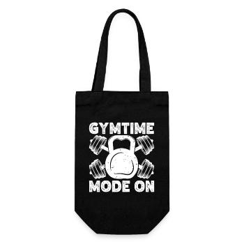 Powerlifting Bodybuilder Gymtime Mode On Gym - Gift Bag for Bottles - black - Front