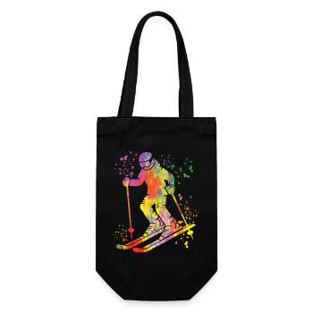 Alpine skiing Winter sports Nordic skiing - Gift Bag for Bottles - black - Front