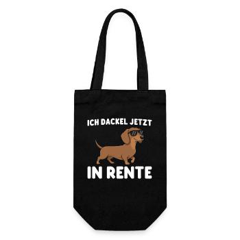Retirement: I'm now retiring dachshund - Gift Bag for Bottles - black - Front