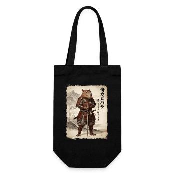 Samouraï, Capybara, Art japonais, Anime - Sac à bouteille - noir - Devant
