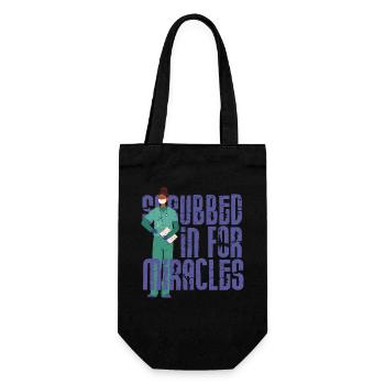 NICU Nurse Scrubbed In For Miracles - Gift Bag for Bottles - black - Front