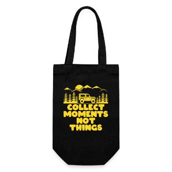 Collectionner des moments, pas des choses - Sac à bouteille - noir - Devant