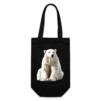 Ours polaire à la lumière de la glace - Sac à bouteille - noir - Devant