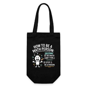 How To Be A Math Person Funny Teacher - Gift Bag for Bottles - black - Front