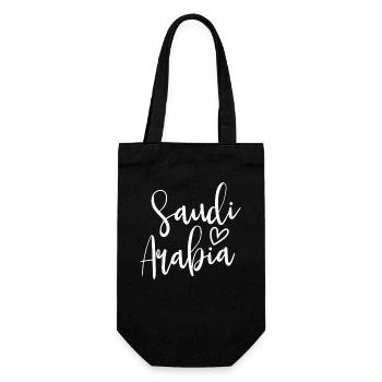 Saudi Arabia – Women's Heart, Love for Saudi Arabia - Gift Bag for Bottles - black - Front