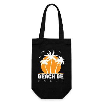 Beach Be Salty Palm Trees Sunset - Gift Bag for Bottles - black - Front