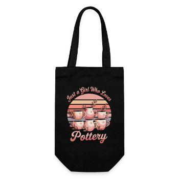 Just a Girl Who Loves Pottery - Gift Bag for Bottles - black - Front