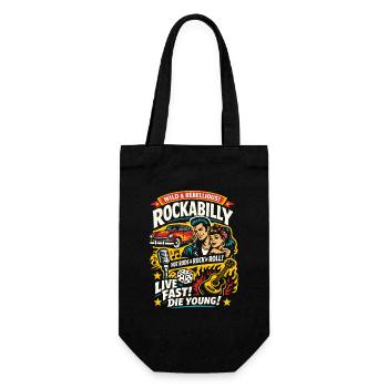 Rockabilly Vintage 50s Rock & Roll - Gift Bag for Bottles - black - Front