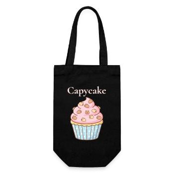 Cupcake au capycake avec des vermicelles de capybara - Sac à bouteille - noir - Devant