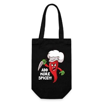 Mehr Würze Chili Koch - Geschenkbeutel für Flaschen - Schwarz - Vorne