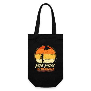 Kite Kite Flying Kite Pilot In Training - Gift Bag for Bottles - black - Front