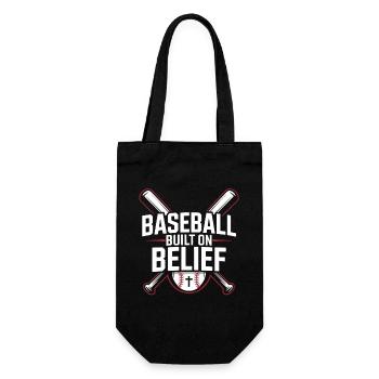 Christlicher Baseballspieler Bibelglaube Jesus Christus - Geschenkbeutel für Flaschen - Schwarz - Vorne